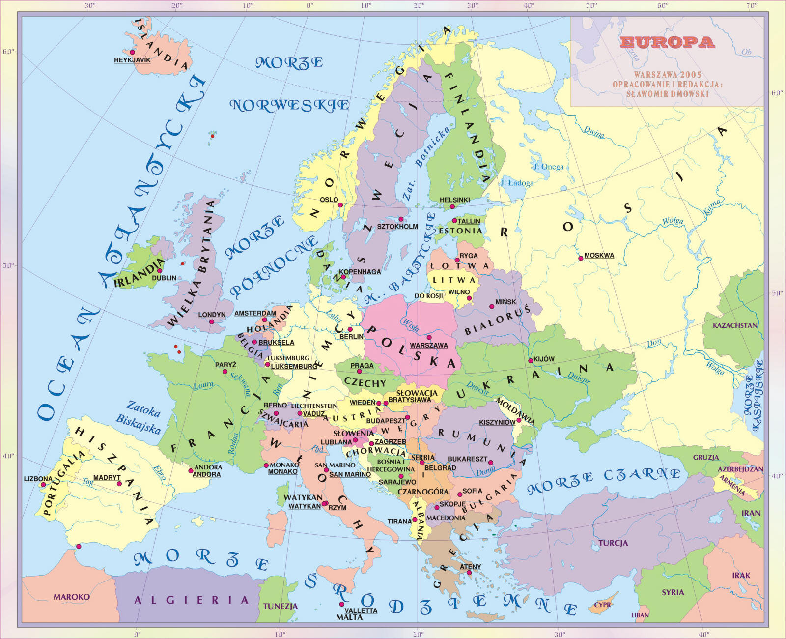 Mapa Europy Państwa Po Polsku Mapa polityczna Europy | Private page of Rvatz